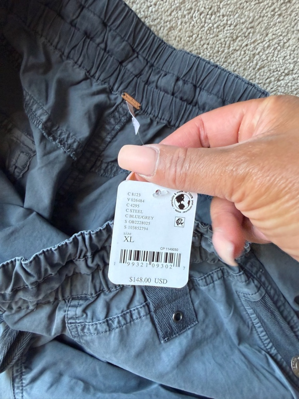 We The Free Onset Pull-On Cargo Pants steel XL new - Picture 6 of 6
